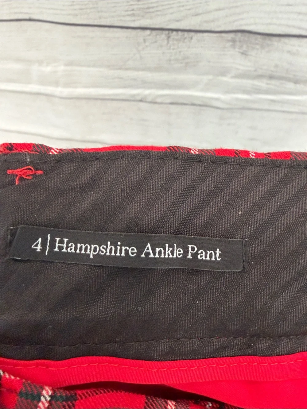 Talbots Red Tartan Plaid Dress Pants - Picture 5 of 6